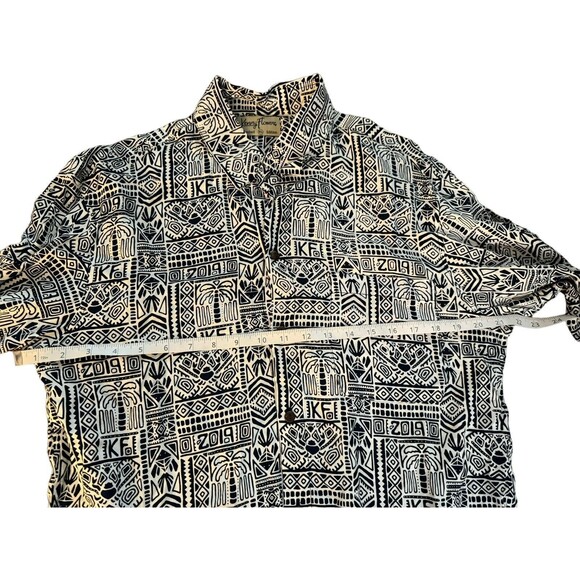 Kenny Flowers Hawaiian Shirt Rayon Limited Edition Palm Batik Blue Men's XL 2019 - Picture 7 of 12